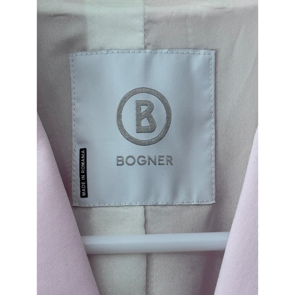 Bogner Pink Pantsuit Women's Sz 4 Cotton Blend Blazer Set Preppy Designer Luxury - Picture 7 of 16